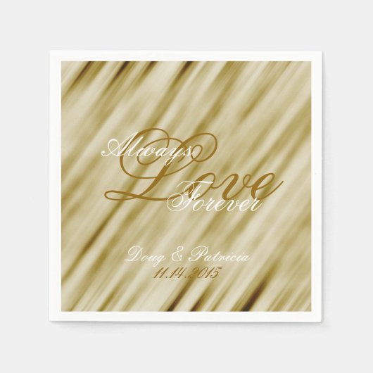 Glam Gold Wedding Serviette (Vorderseite)