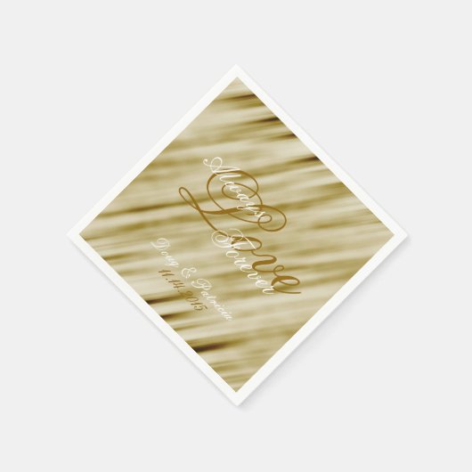 Glam Gold Wedding Serviette (Ecke)