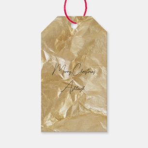 Glam Gold Weihnachten Geschenkanhänger