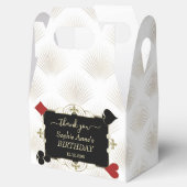 Glam Gold White Black Art Deco Geburtstag Geschenkschachtel (Geöffnet)