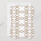 Glam Gold White Great Gatsby 1920er Hochzeit Einladung (Rückseite)