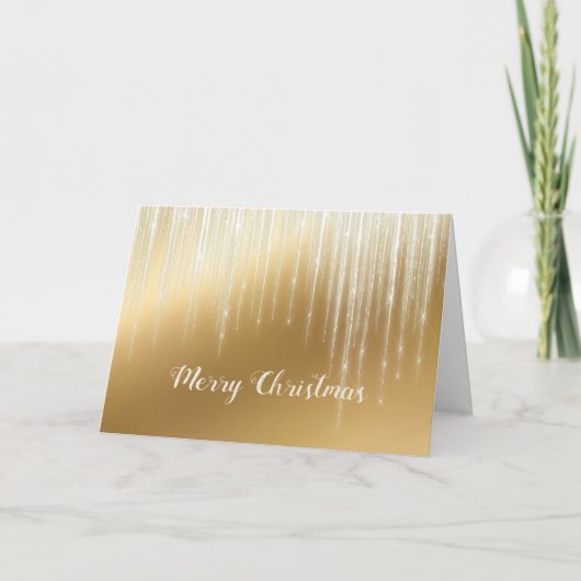 Glam Gold White Icicles Weihnachten (Vorderseite)