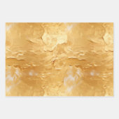 Glam Gold White Paint (Look) Geschenkpapier Set (Vorderseite 3)