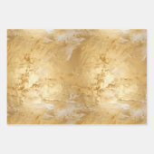 Glam Gold White Paint (Look) Geschenkpapier Set (Vorderseite 2)