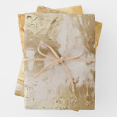 Glam Gold White Paint (Look) Geschenkpapier Set (Beispiel)
