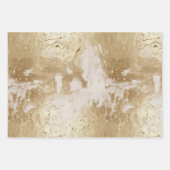 Glam Gold White Paint (Look) Geschenkpapier Set (Vorderseite)
