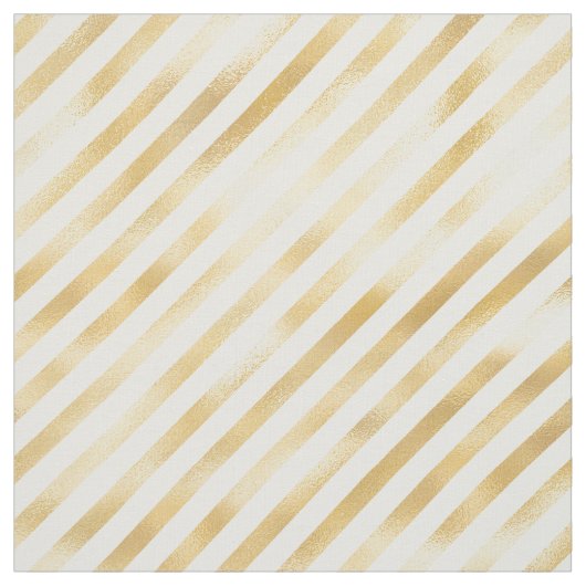 Glam Gold White Stripe Grafik Stoff (Muster)