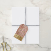 Glam Gold Zebra Glitzer Rosa Fell Geschenkanhänger (Mit Garn)
