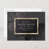 Glam-Goldbarsch, botanisch-blumenreich Save the Da Ankündigungspostkarte (Vorne/Hinten)