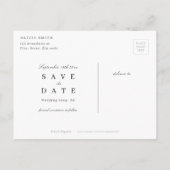 Glam-Goldbarsch, botanisch-blumenreich Save the Da Ankündigungspostkarte (Rückseite)