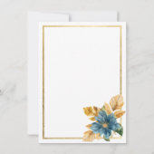 Glam goldblauer Probe Abendessen Einladung (Rückseite)