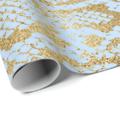Glam Golden Blue Python Snake Skin Vip Geschenkpapier (Rolleneckpunkt)