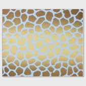 Glam Golden Blue Safari Geschenkpapier (Flach)