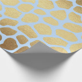 Glam Golden Blue Safari Geschenkpapier (Ecke)