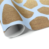 Glam Golden Blue Safari Geschenkpapier (Rolleneckpunkt)