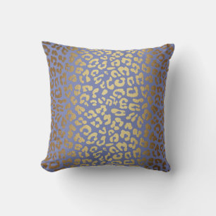 Glam Golden Lila Leopard Safari Kissen