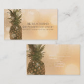 Glam Golden Pineape Wählen Sie eine andere Ansicht Empfehlungskarte (Vorne/Hinten)