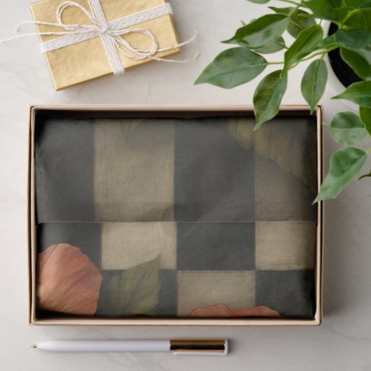 Glam Goth Skull mit Hibiskus-Blume Seidenpapier (Geschenk)