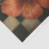 Glam Goth Skull mit Hibiskus-Blume Seidenpapier (Ausschnitt)