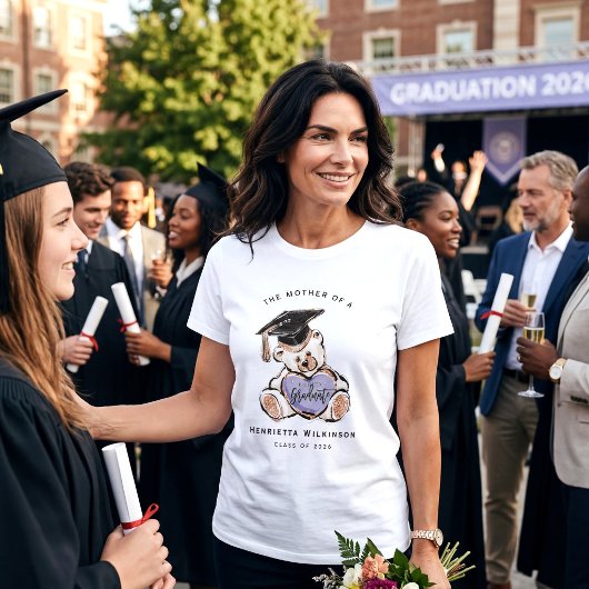Glam Graduation Mom Bear Tee