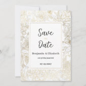 Glam-Graumarmor Save the Date Einladung (Vorderseite)