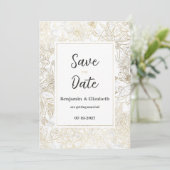 Glam-Graumarmor Save the Date Einladung (Stehend Vorderseite)
