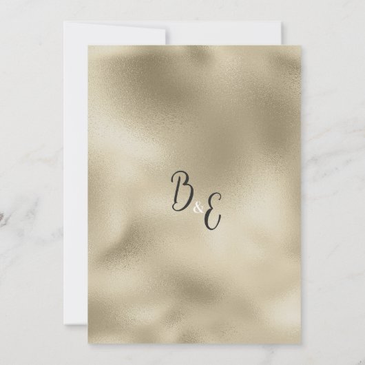 Glam-Graumarmor Save the Date Einladung (Rückseite)