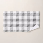 Glam Gray White Buffalo Kariert Badhandtuch Set (Handtuch)