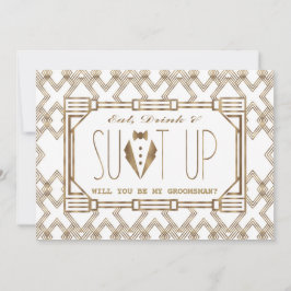 Glam Great Gatsby WILL DU MEIN TRAUZEUGE SEIN Einladung