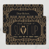 Glam Great WERDEN SIE MEIN TRAUZEUGE SEIN Einladung (Vorne/Hinten)