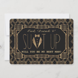 Glam Great WERDEN SIE MEIN TRAUZEUGE SEIN Einladung