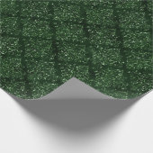 Glam Green Damask Muster Geschenkpapier (Ecke)