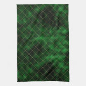 Glam Green Gold Geometric Graphic Geschirrtuch (Vertikal)