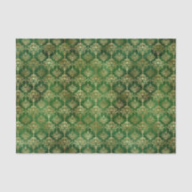 Glam Green Gold Muster Weihnachten