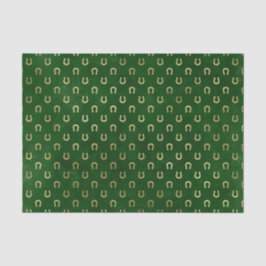 Glam Green Golden Horseshoe Graphic Seidenpapier