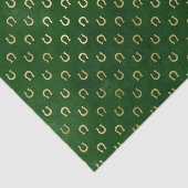Glam Green Golden Horseshoe Graphic Seidenpapier (Ausschnitt)