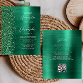 Glam Green QR Code Hochzeitsempfehlung