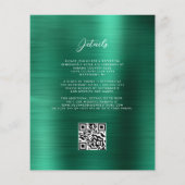 Glam Green QR Code Hochzeitsempfehlung (Rückseite)