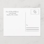 Glam Greenery Hochzeit speichern Sie die Terminkar Ankündigungspostkarte (Rückseite)