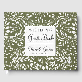 Glam Greenery wedy Guest Book Gästebuch