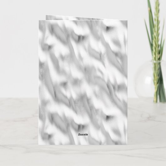 Glam Guy Silver Christmas Karte (Rückseite)