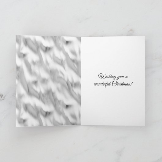 Glam Guy Silver Christmas Karte (Innenseite)