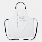 Glam Hair and Makeup Schwarz-weiß Salon Schürze (Vorderseite)