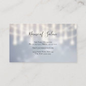 Glam Hairstylist Gold Shears Silver Twinkle Bokeh Visitenkarte (Rückseite)