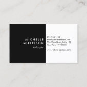 Glam Hairstylist Script Text Gold/Schwarz Visitenkarte (Rückseite)