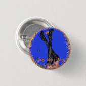 Glam Halloween-Hexenstiefel mit individuellem Text Button (Vorne & Hinten)
