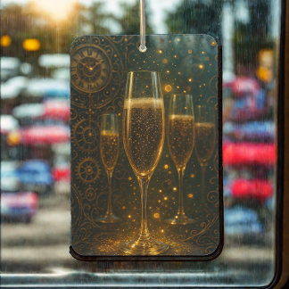 Glam Happy New Year Steampunk Champagne Autolufterfrischer