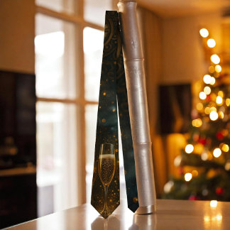 Glam Happy New Year Steampunk Champagne Krawatte