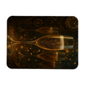 Glam Happy New Year Steampunk Champagne Magnet (Horizontal)