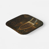 Glam Happy New Year Steampunk Champagne Pappteller (Gewinkelt)